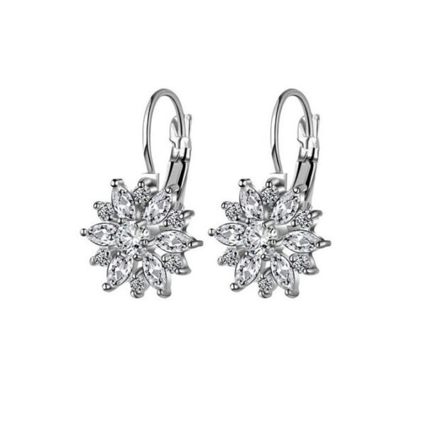 i2 Boucles d'oreilles "Kacela" Fleur En Zircone