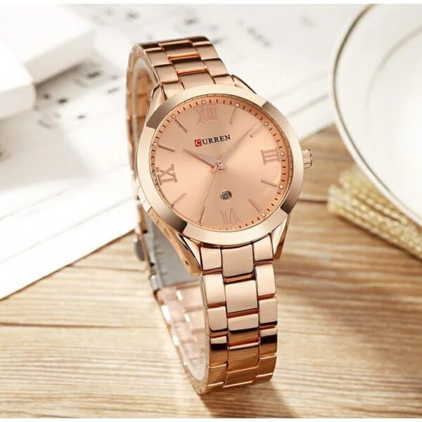 o2 Curren Montre Femme - 9007 - Acier Inoxydable - Bronze